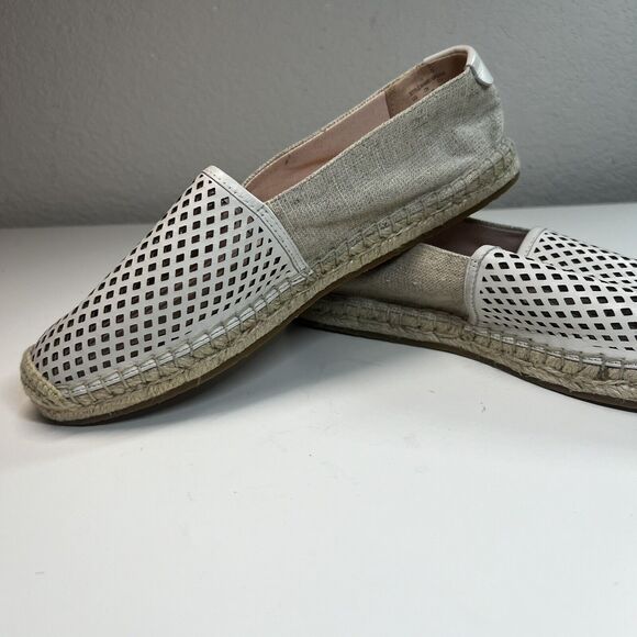 kate spade NEW YORK Greer Espadrille Perforated Leather Flats Shoes Sz 9 - Picture 6 of 8